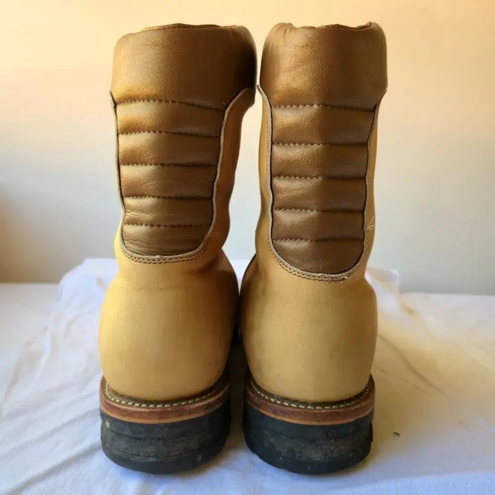 Vintage Chippewa Arctic 25468 Mens 9'' Nubuck Leather Work Boots Tan Size 13 USA